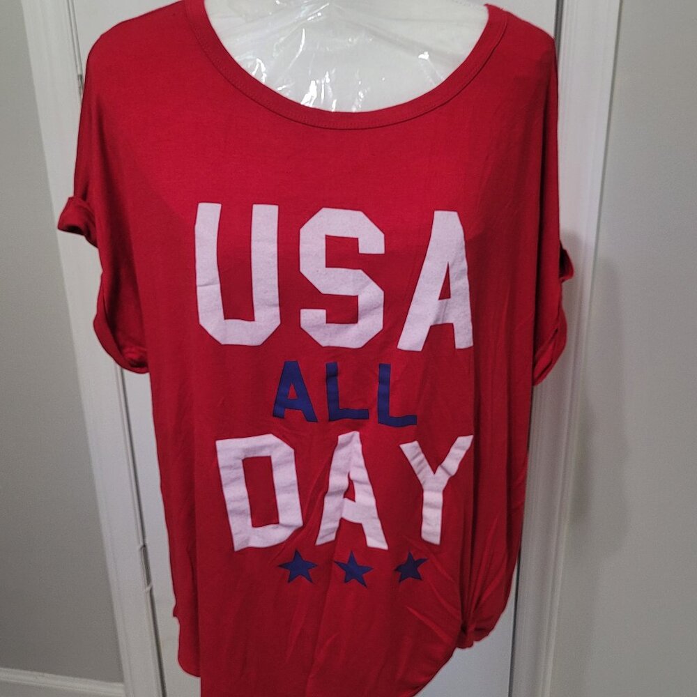 Moa Moa USA All Day Knot Waist Tshirt